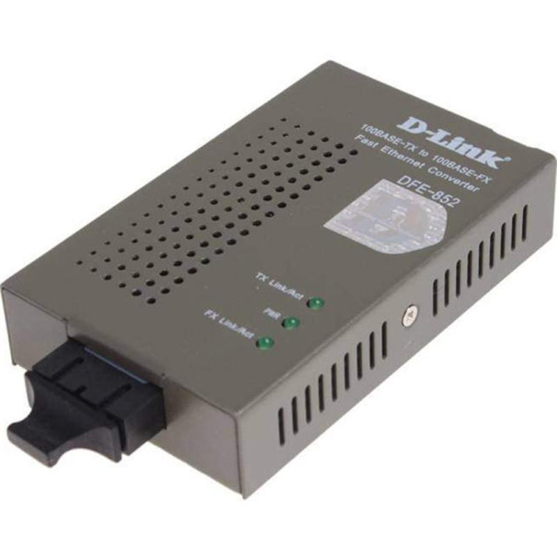 友讯(D-Link) DFE-852 百兆单模光纤收发器 SC转RJ45光电转换详解